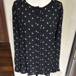 Polka Dot Black Blouse